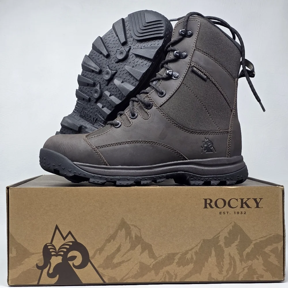 Rocky Wildcat Men’s Waterproof Hunting Boots Size 9M Brown 400G Insulated New